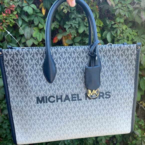 Michael Kors Medium Navy Ombre Mirella Tote - Picture 1 of 11